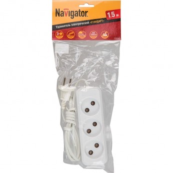 Бытовой удлинитель NAVIGATOR серии NPE-S (X) NPE-S1-03-150-X-2x0.75 Бытовой удлинитель NAVIGATOR серии NPE-S (X) NPE-S1-03-150-X-2x0.75