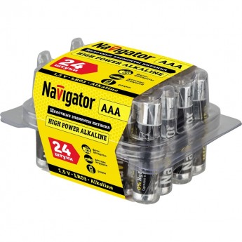 Батарейки NAVIGATOR серии NBT-NE-LR03-BOX24 щелочные высокой мощности Батарейки NAVIGATOR серии NBT-NE-LR03-BOX24 щелочные высокой мощности