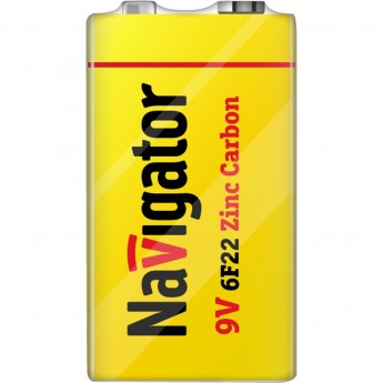 Батарейки NAVIGATOR серии NBT-NS-6F22-SH1 солевые Батарейки NAVIGATOR серии NBT-NS-6F22-SH1 солевые
