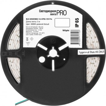 Светодиодная лента NAVIGATOR серии NLS-5050CW60-14.4-IP65-12V-PRO R5 Светодиодная лента NAVIGATOR серии NLS-5050CW60-14.4-IP65-12V-PRO R5